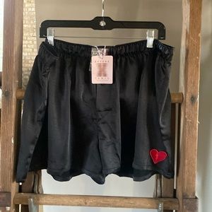 SAVAGE X FENTY Luv Language Satin Jacquard Boxers BLACK HEART 41 - 43 MEN